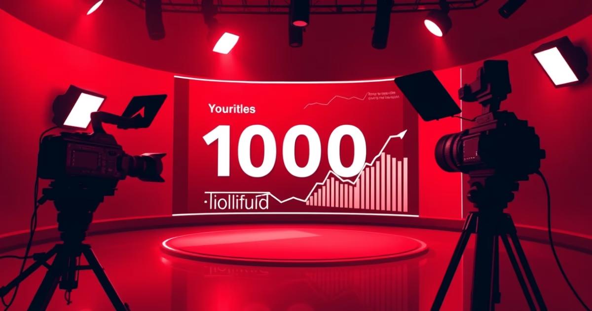 Ilustração sobre Como Ganhar 1000 Inscritos YouTube Grátis em 2026 — ENJAI Blog